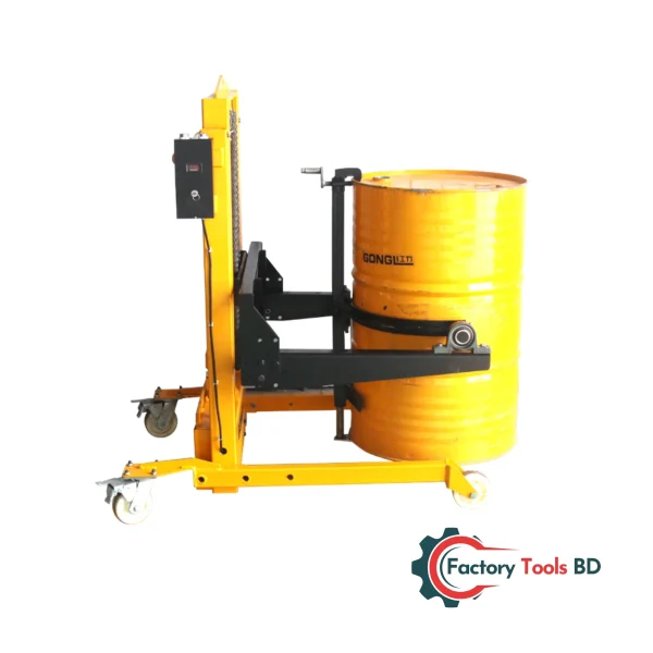 Semi-Electric Drum Truck | 450kg Capacity, 1200mm Lift, 24V/13Ah Battery