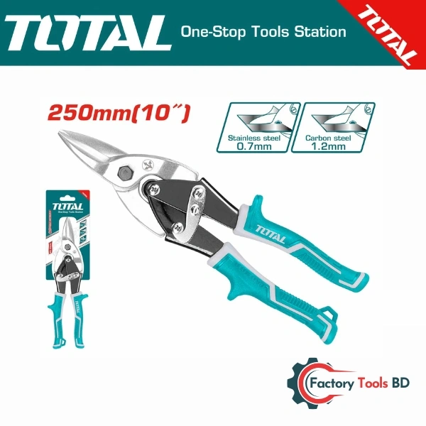 Straight Aviation Snip – TOTAL THT522106 / 10" Heavy-Duty Sheet Metal Cutter